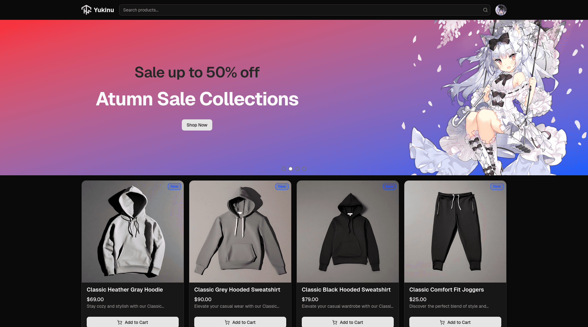 Yukinu: High-Performance, Modern E-Commerce Platform